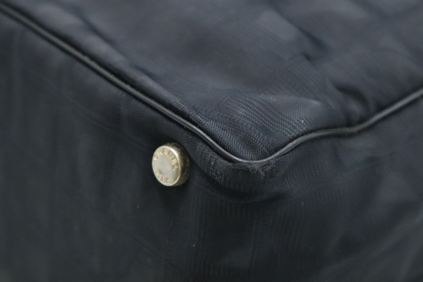 Chanel New Travel Line Tote in Black Canvas