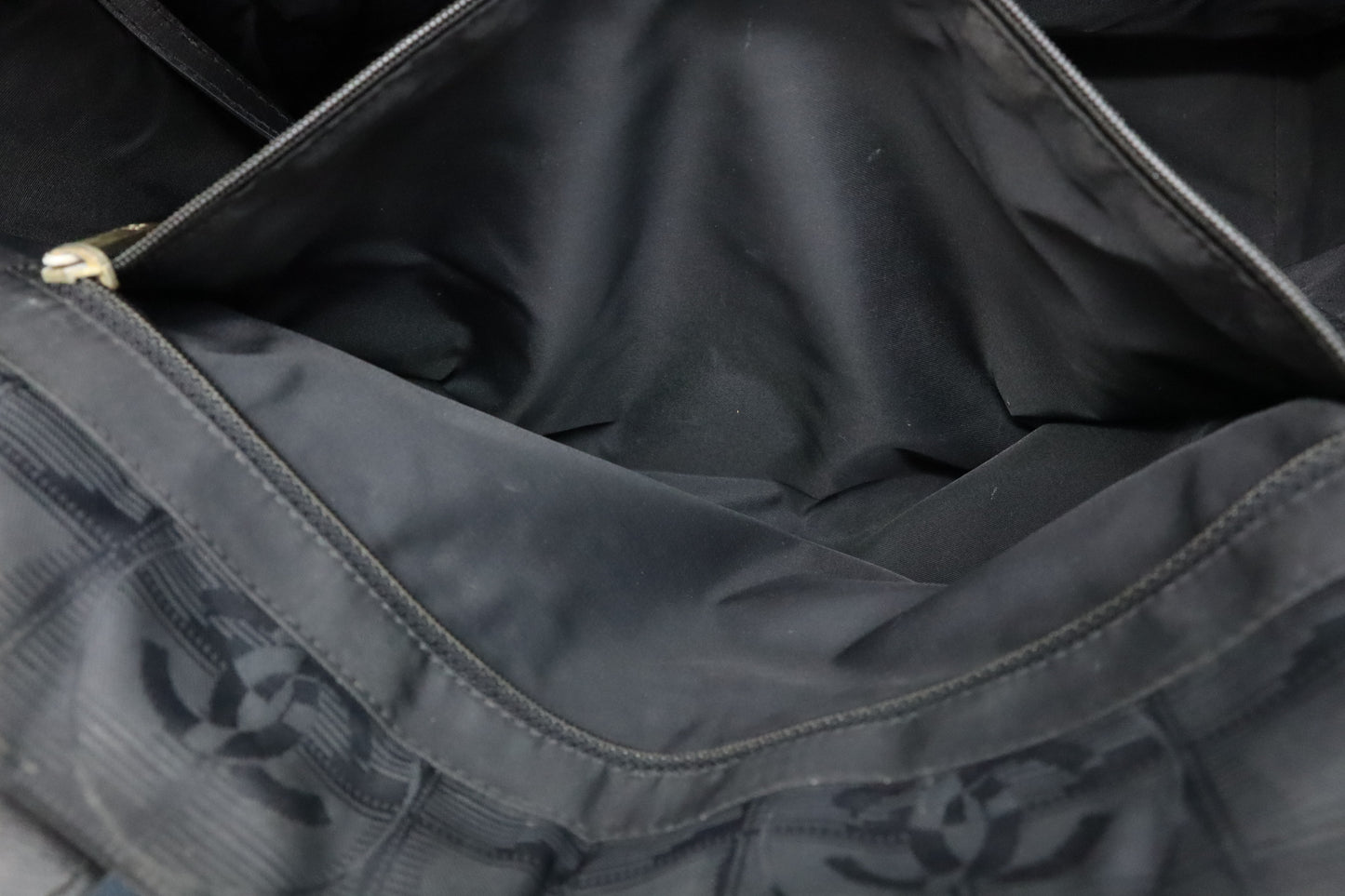 Chanel New Travel Line Tote in Black Canvas