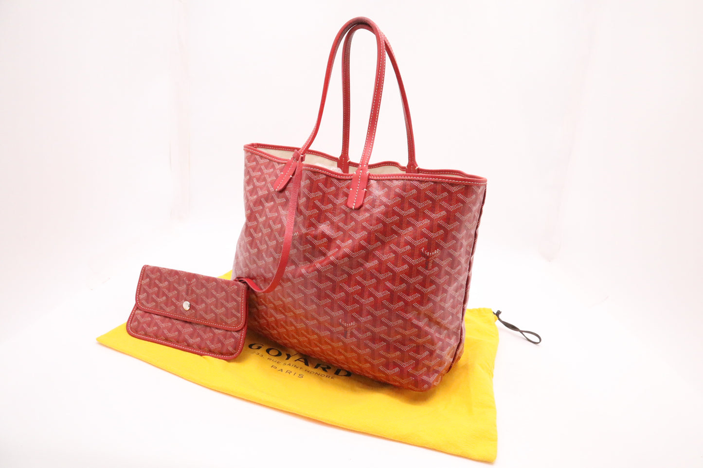 Goyard Saint Louis PM in Red Goyardine Canvas