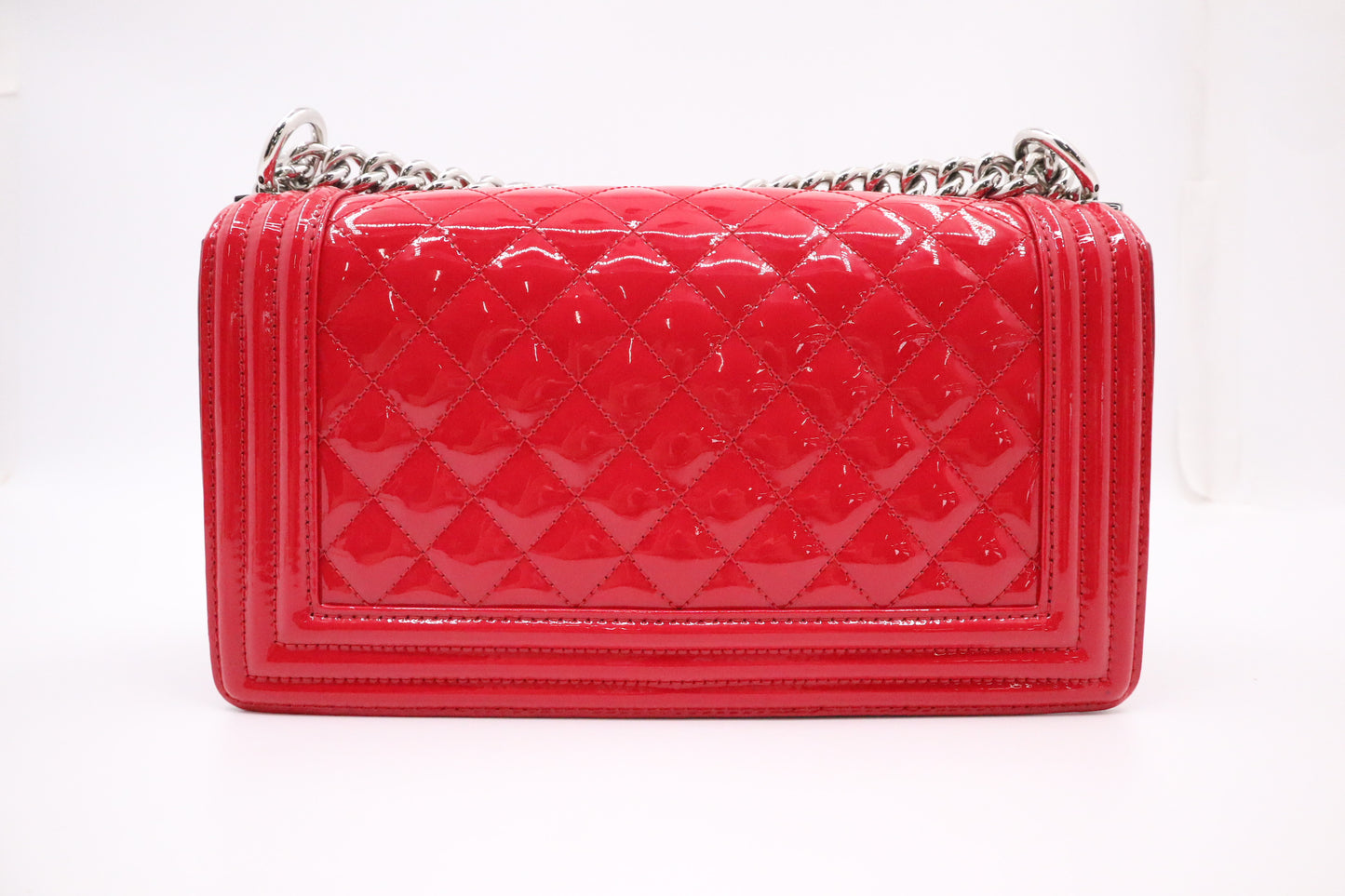 Chanel Medium Boy in Pink Patent Leather