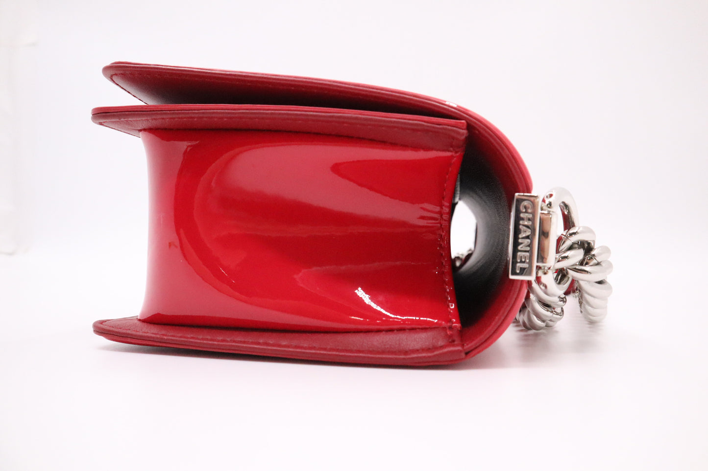 Chanel Medium Boy in Pink Patent Leather