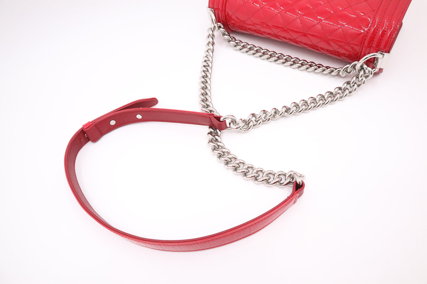 Chanel Medium Boy in Pink Patent Leather