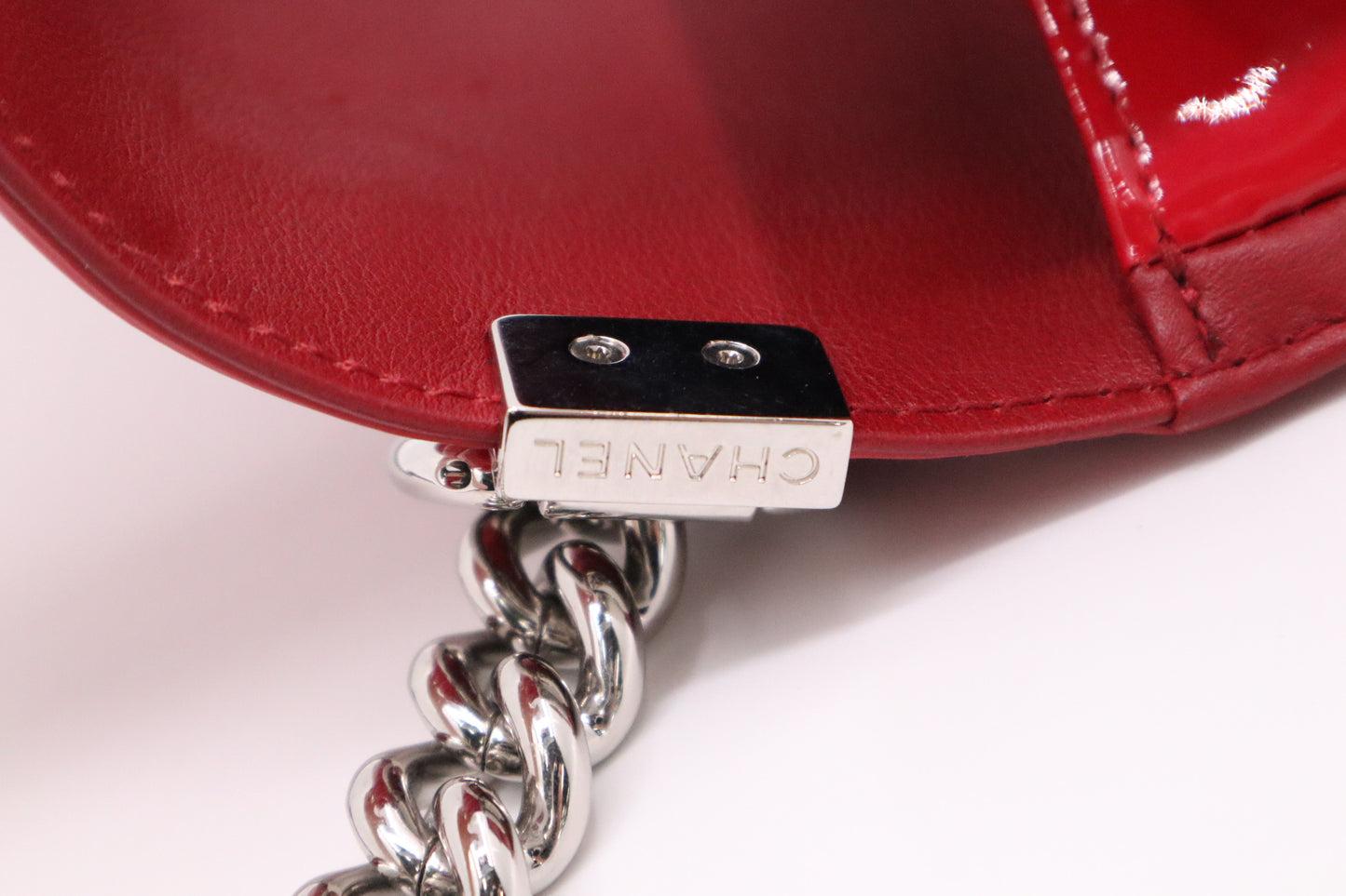 Chanel Medium Boy in Pink Patent Leather