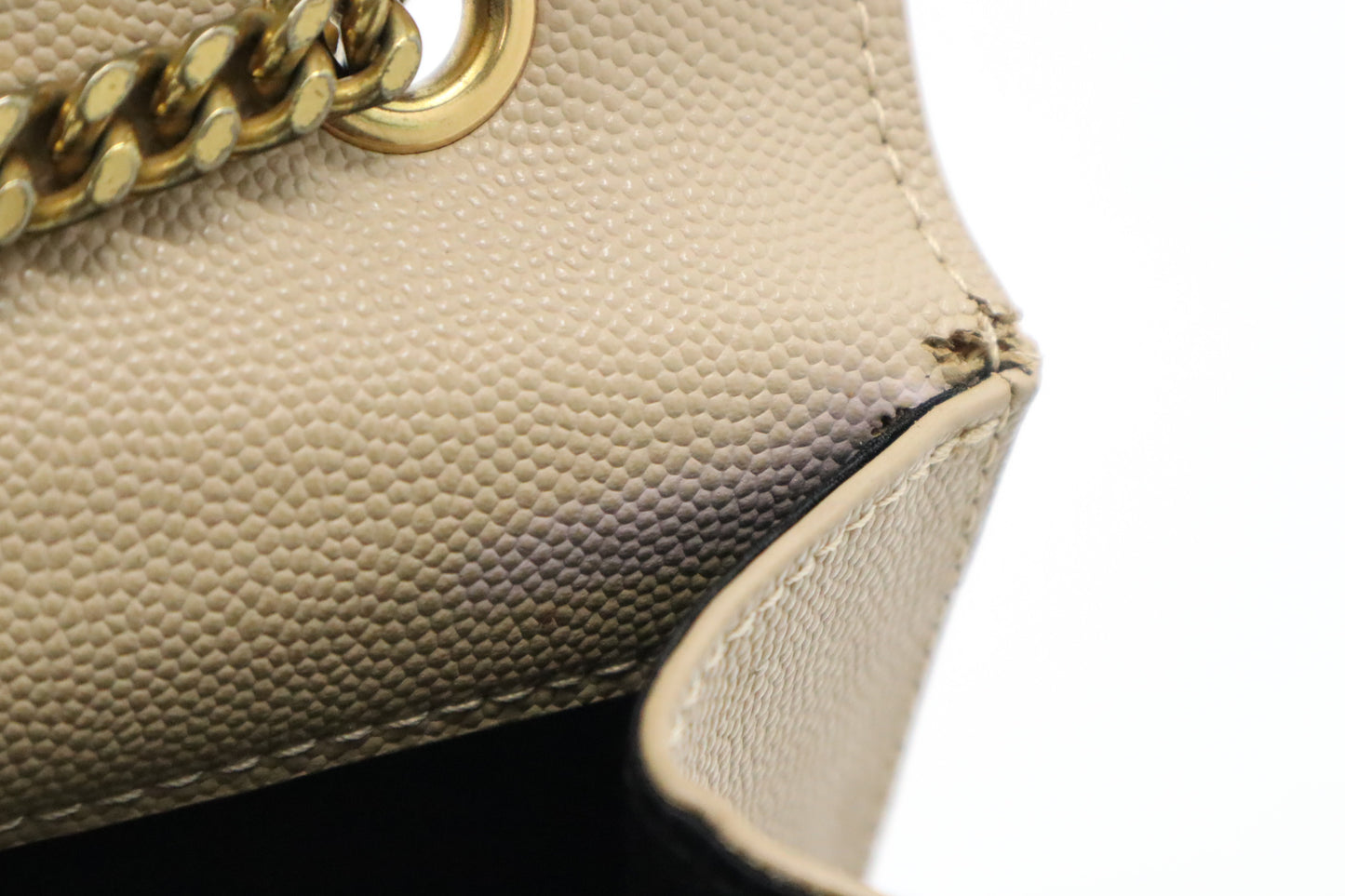 YSL Saint Laurent Medium Kate in Beige Grain de Poudre Leather
