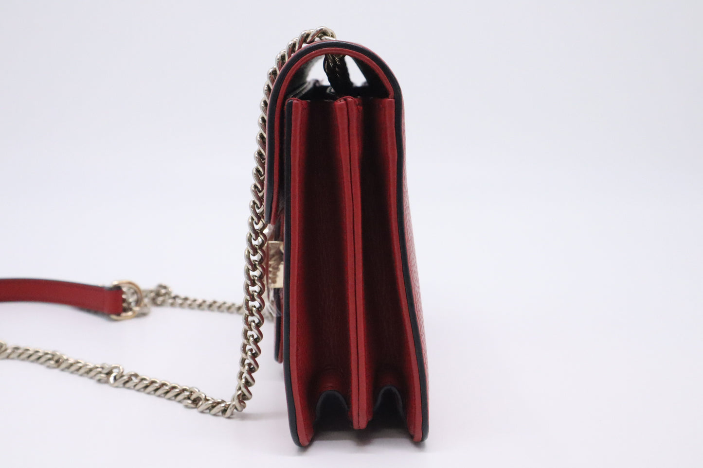 Gucci Dollar Shoulder Bag in Red Leather