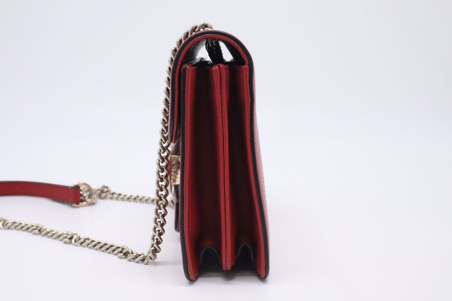 Gucci Dollar Shoulder Bag in Red Leather