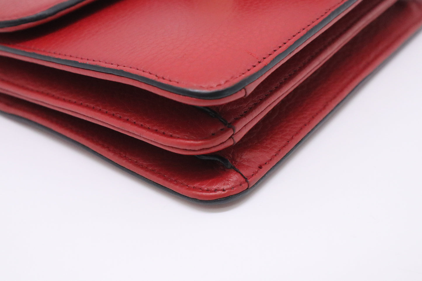 Gucci Dollar Shoulder Bag in Red Leather