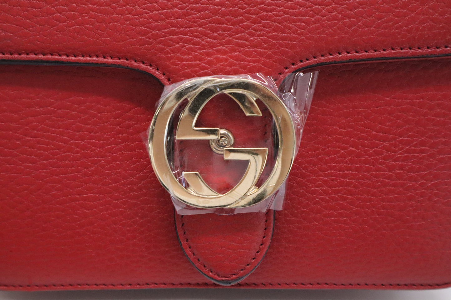 Gucci Dollar Shoulder Bag in Red Leather