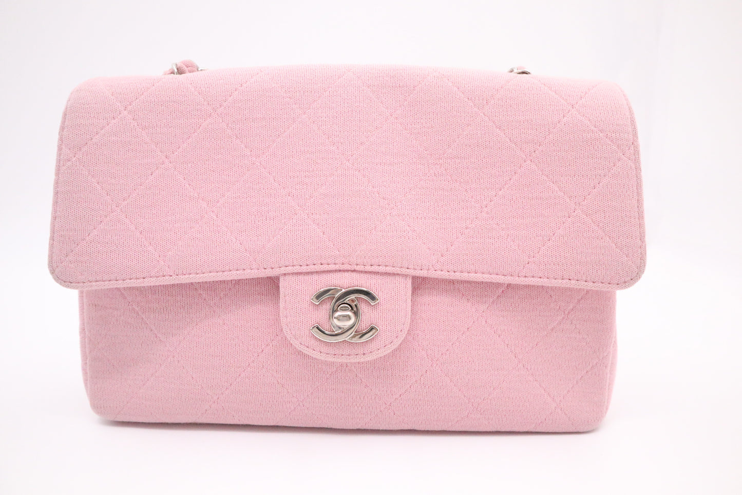 Chanel Medium Flap in Pink Cotton Canvas