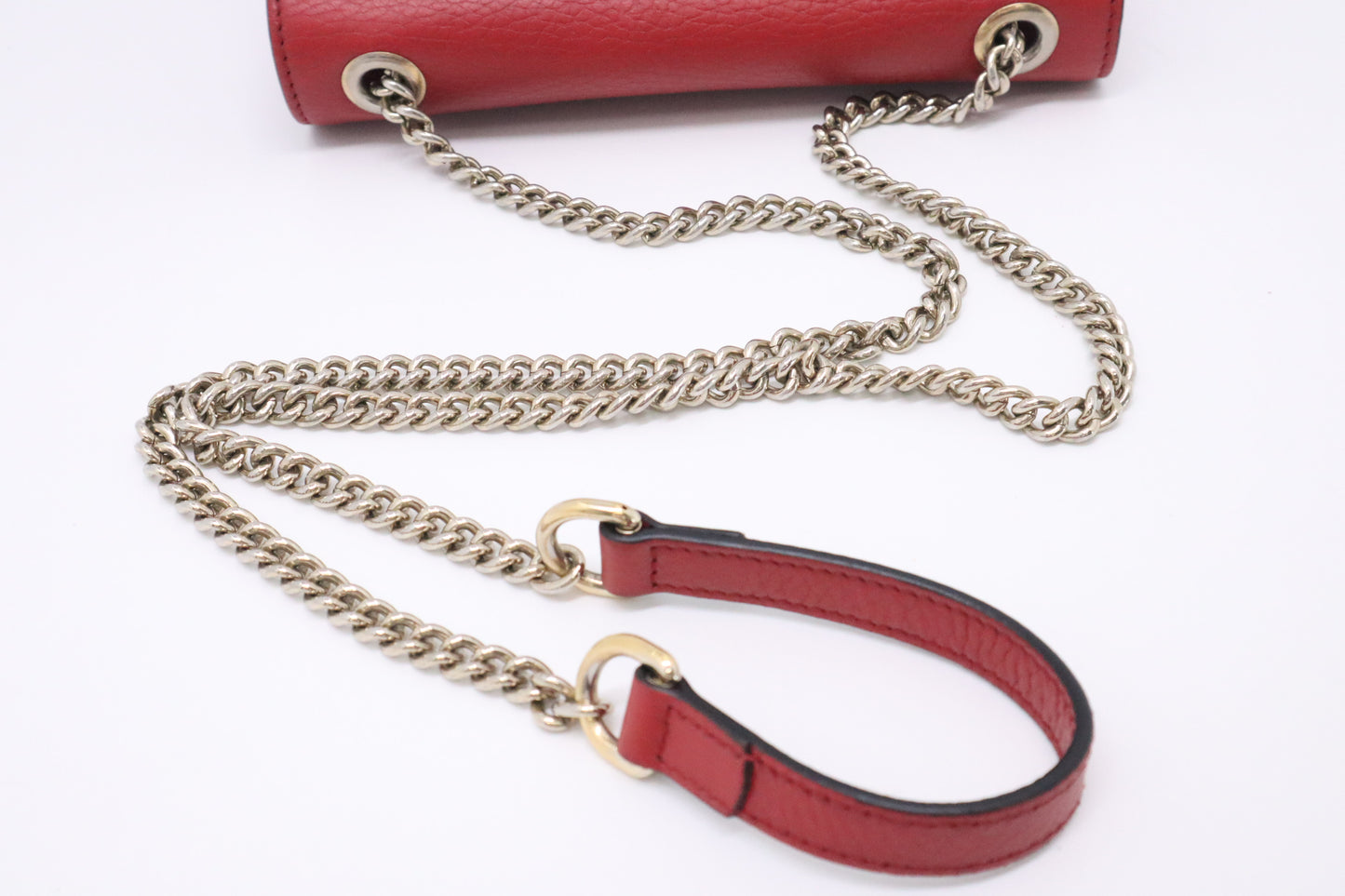 Gucci Dollar Shoulder Bag in Red Leather