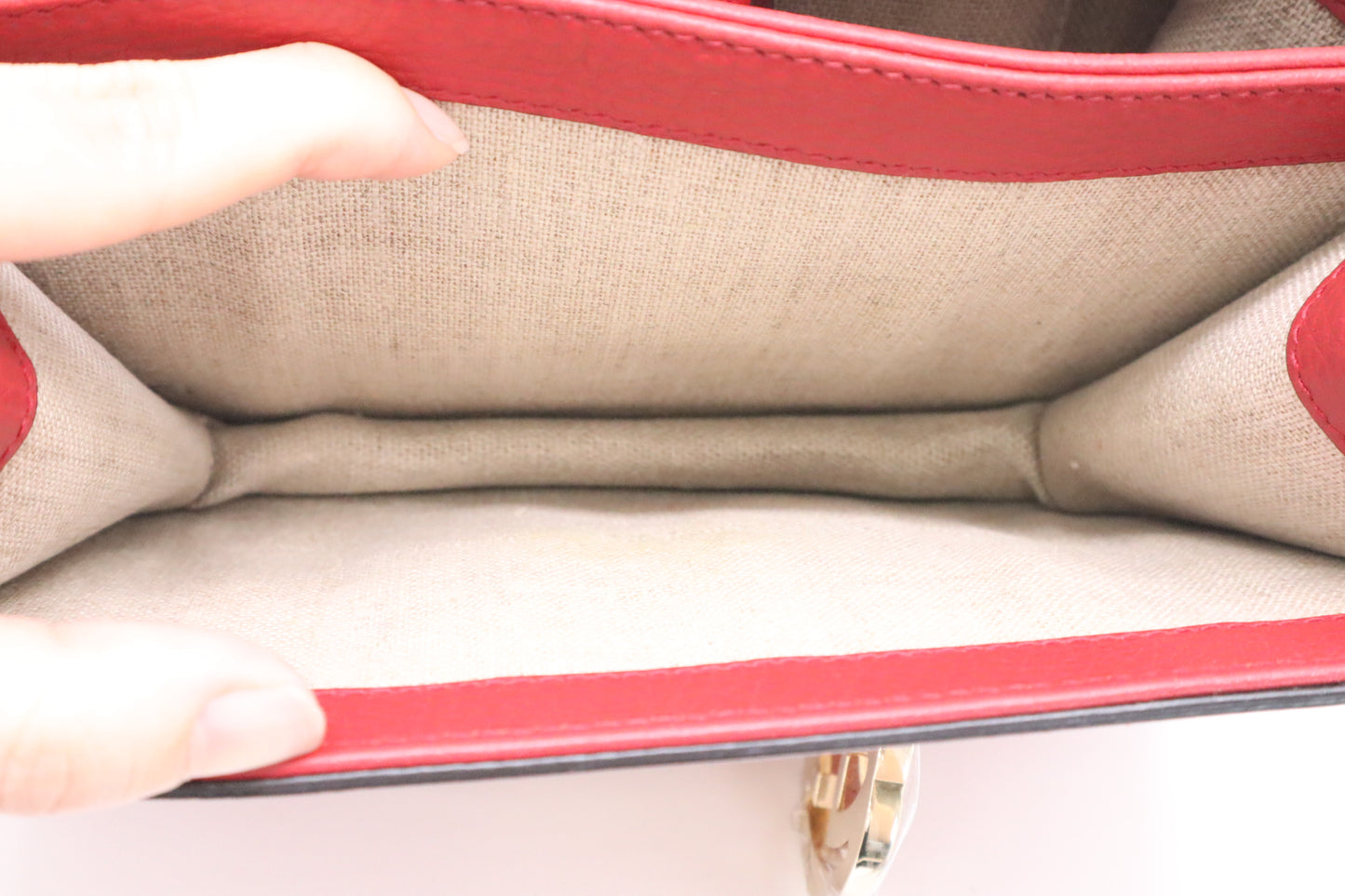 Gucci Dollar Shoulder Bag in Red Leather