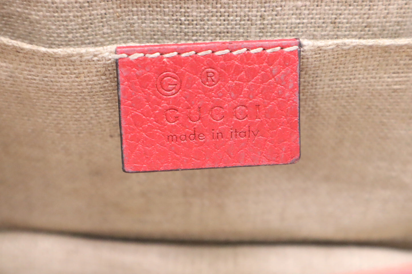 Gucci Dollar Shoulder Bag in Red Leather