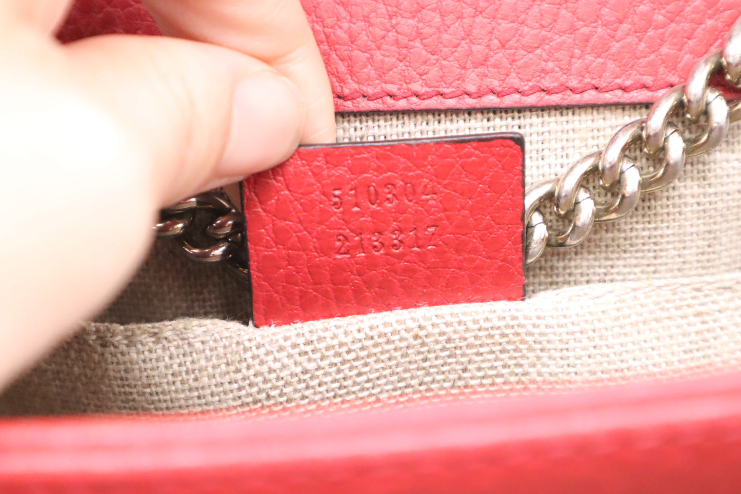 Gucci Dollar Shoulder Bag in Red Leather