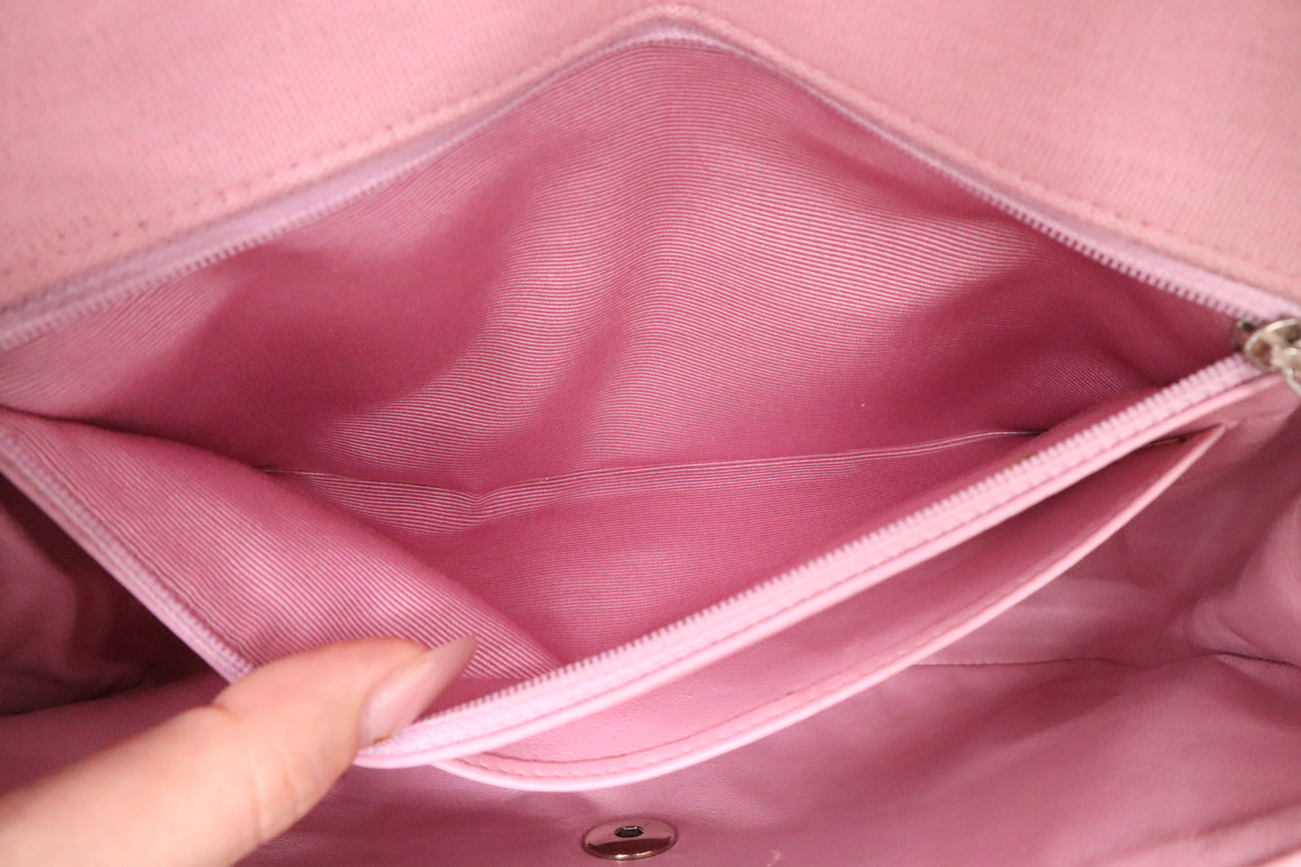 Chanel Medium Flap in Pink Cotton Canvas