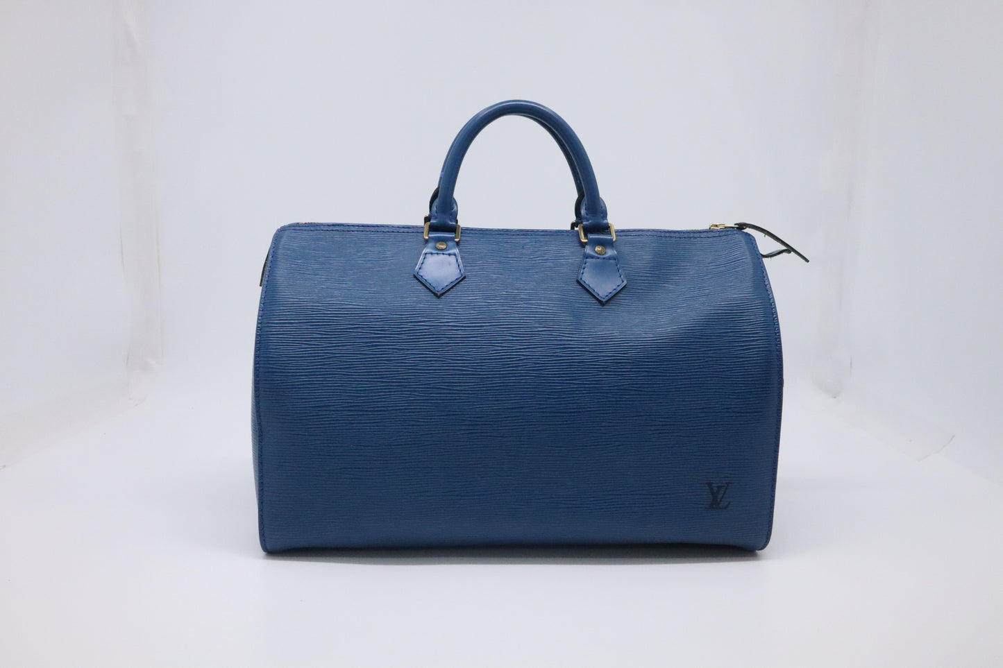 Louis Vuitton Speedy 35 in Blue Epi Leather