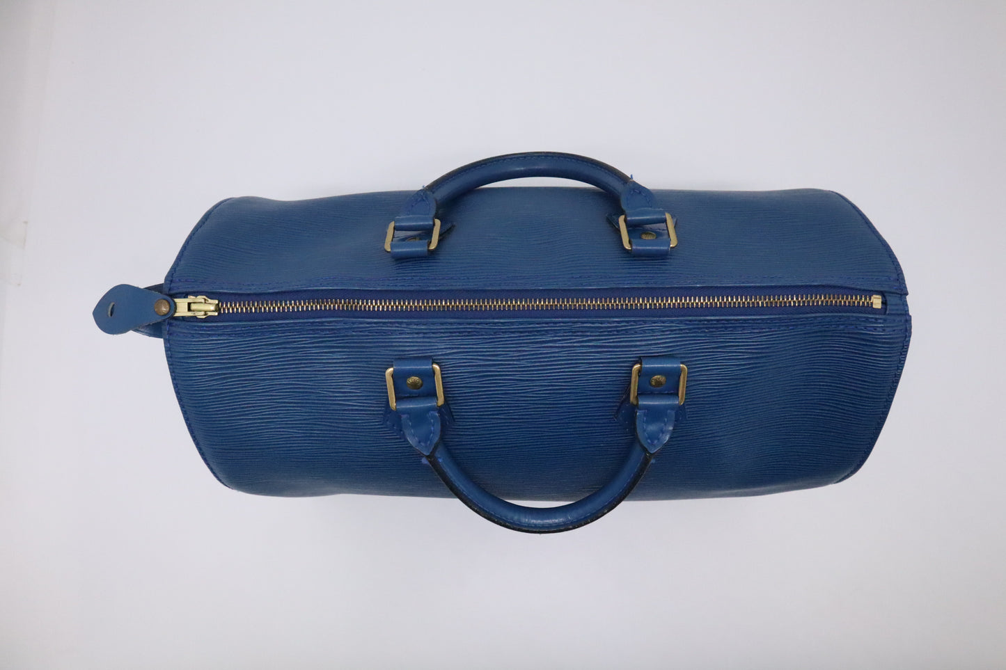 Louis Vuitton Speedy 35 in Blue Epi Leather