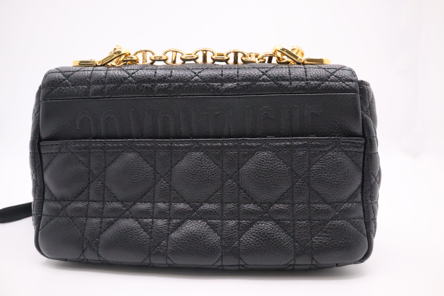 Dior Small Caro Crossbody in Black Cannage Leather