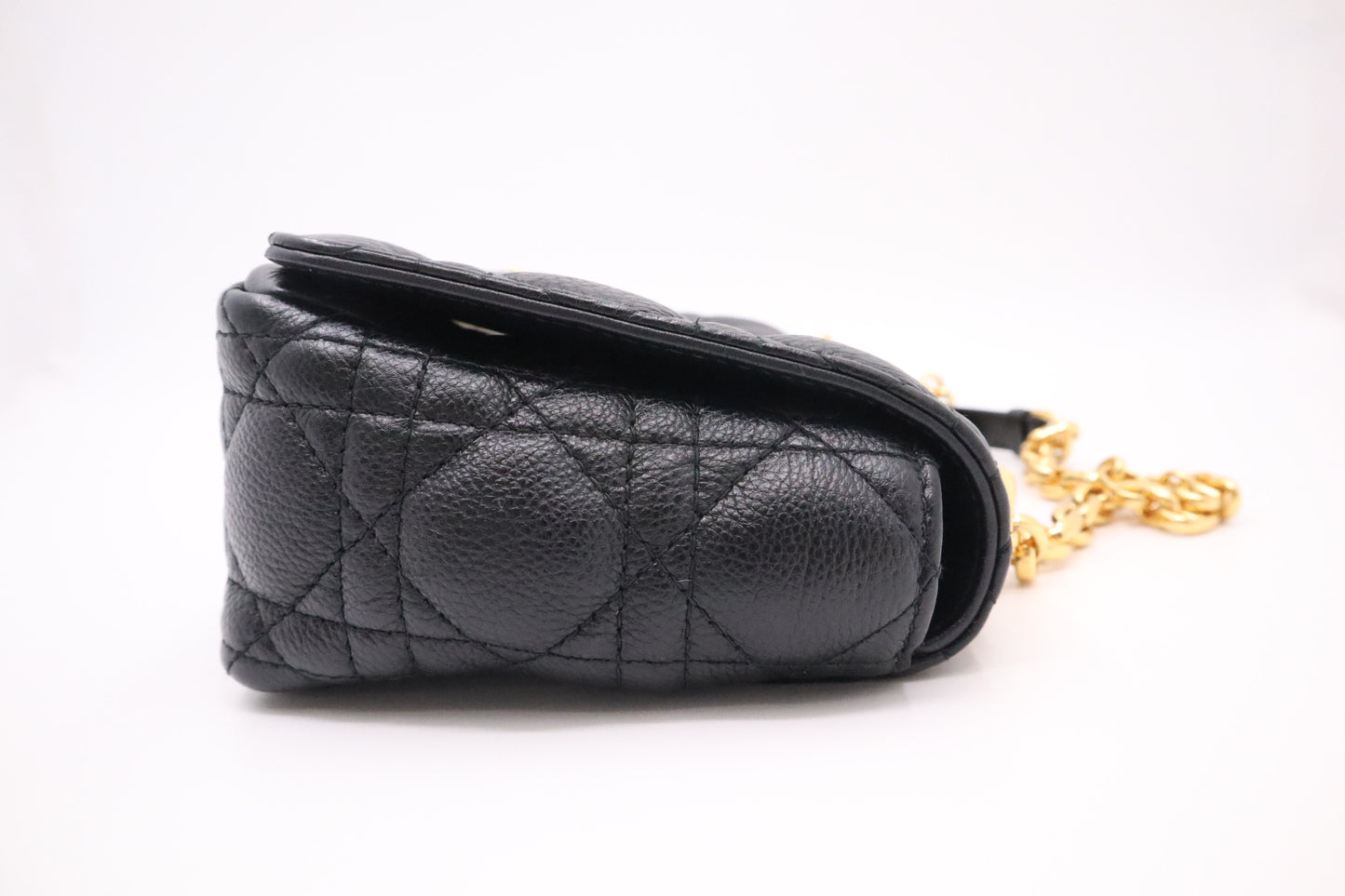 Dior Small Caro Crossbody in Black Cannage Leather