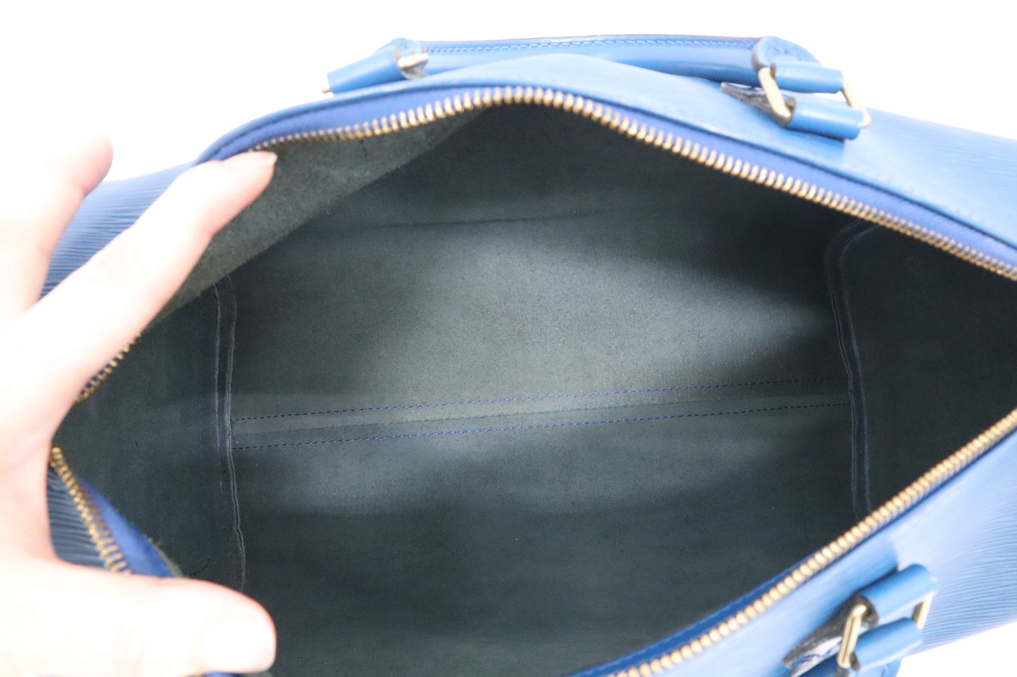 Louis Vuitton Speedy 35 in Blue Epi Leather