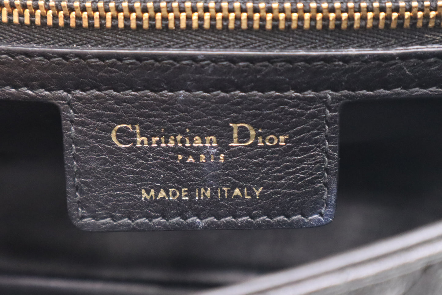 Dior Small Caro Crossbody in Black Cannage Leather