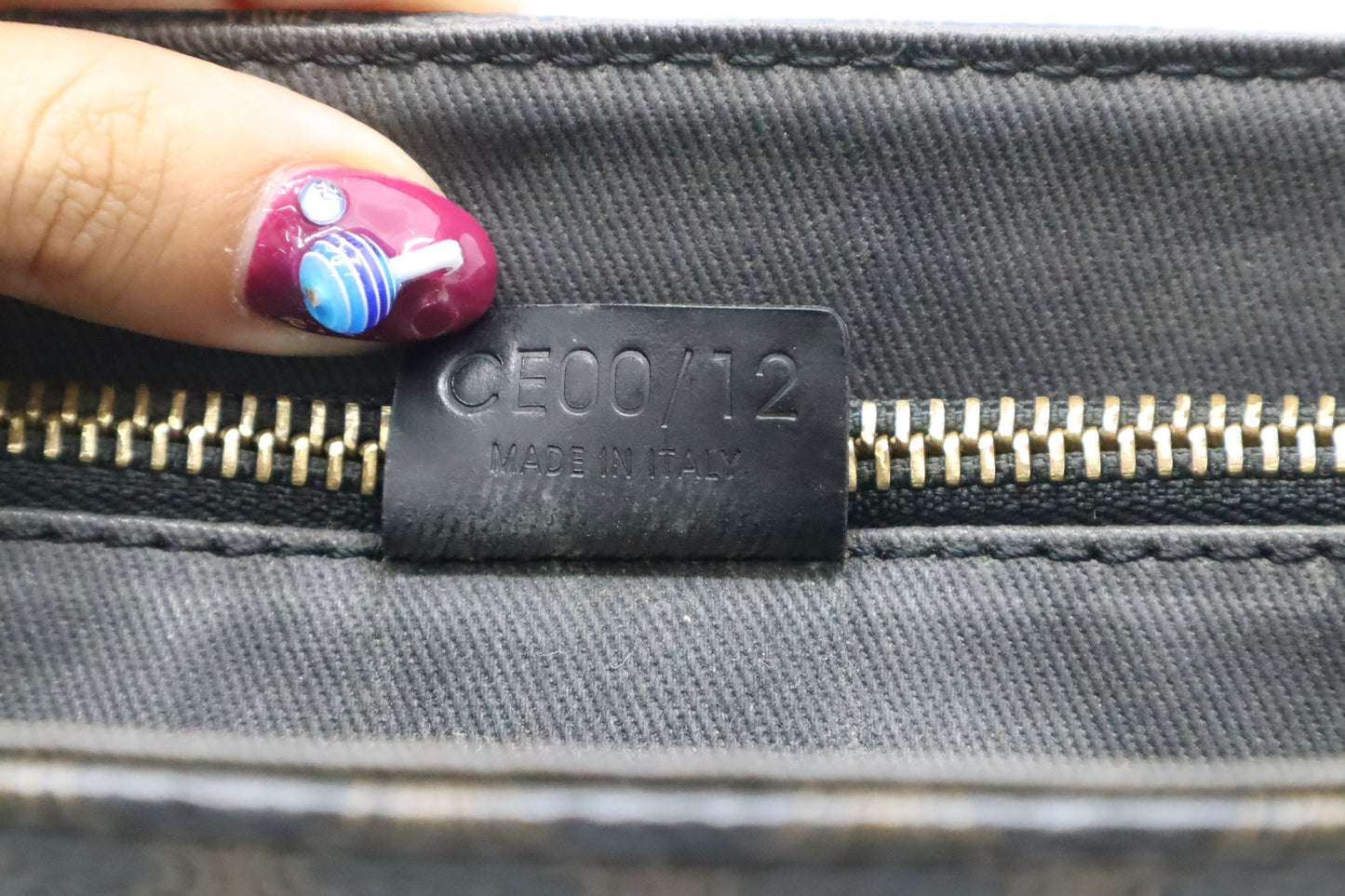 Celine Shoulder Bag in Black Macadam Canvas