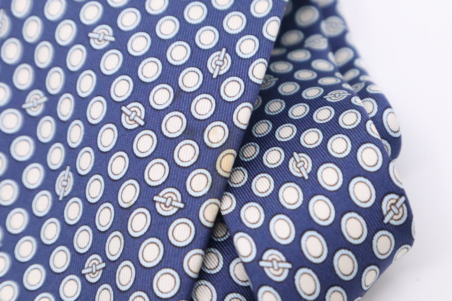 Hermes Tie in Blue Silk