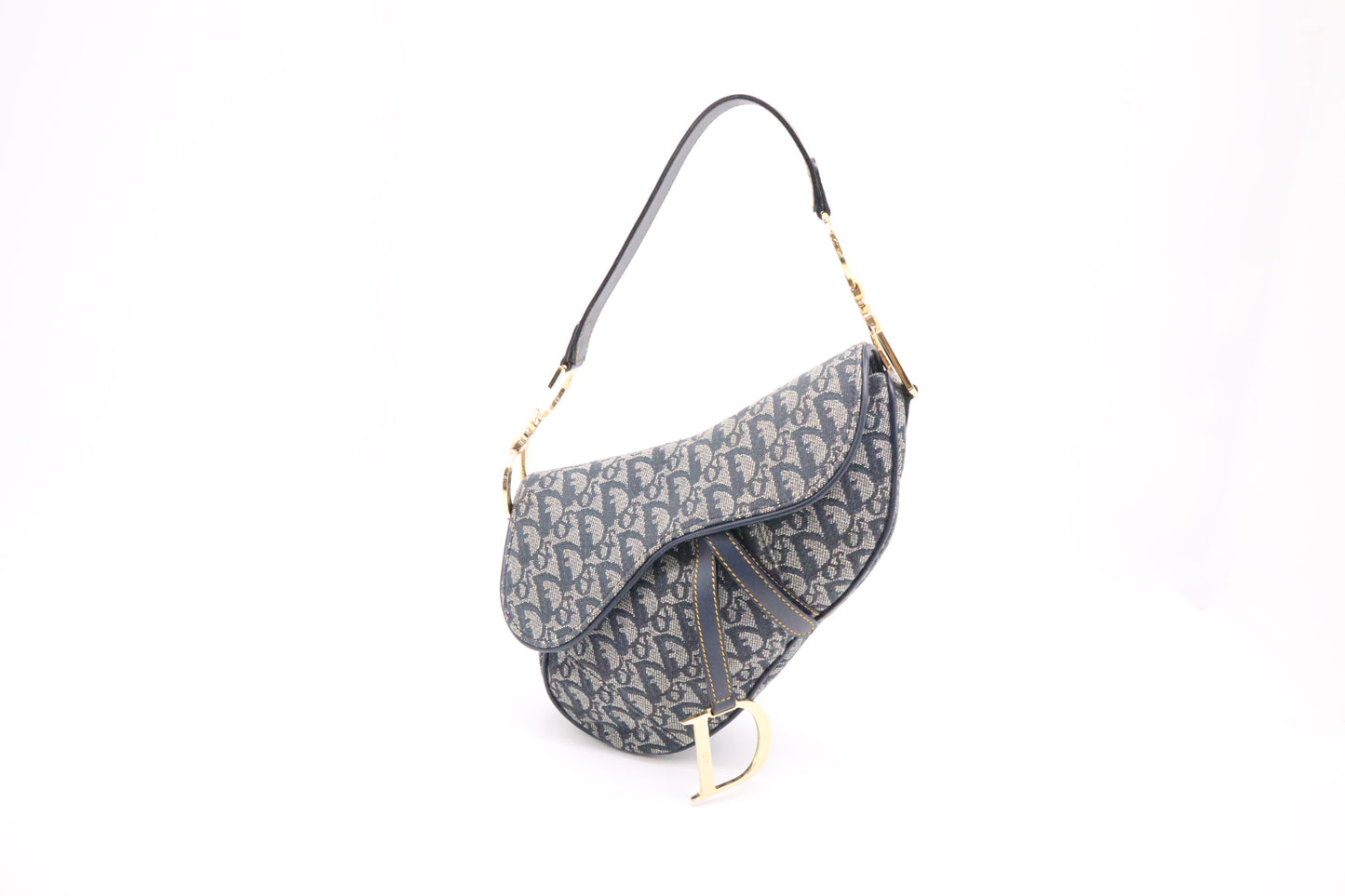 Dior Saddle in Blue Dior Oblique Jacquard