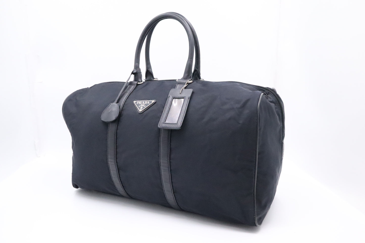 Prada Duffle Bag in Navy Nylon Canvas