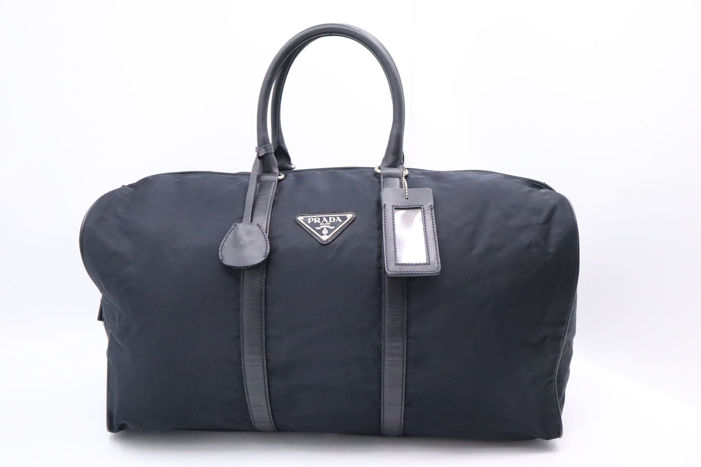 Prada Duffle Bag in Navy Nylon Canvas