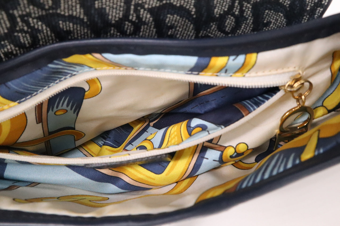 Dior Saddle in Blue Dior Oblique Jacquard