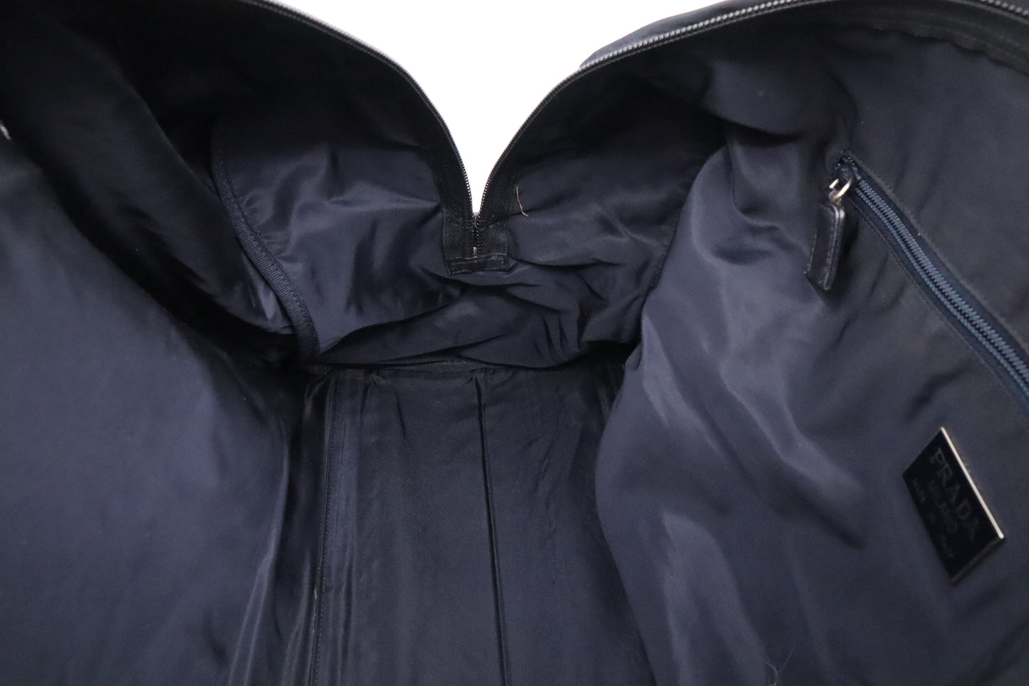 Prada Duffle Bag in Navy Nylon Canvas