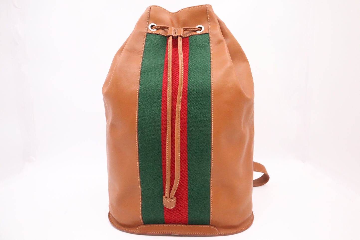 Gucci Bucket Backpack in Brown Leather