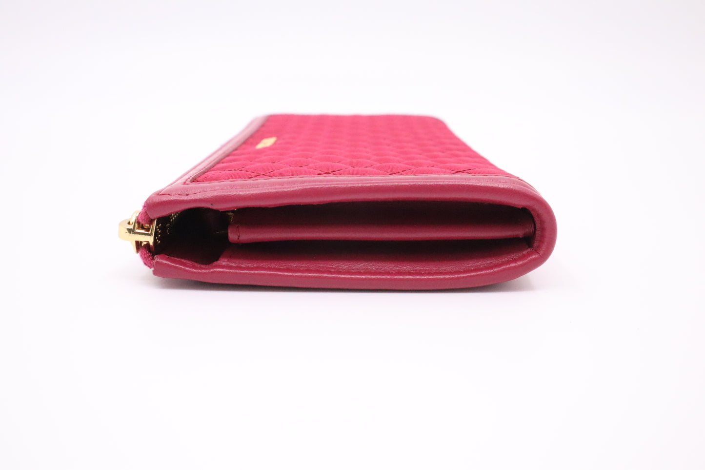 Prada Long Wallet in Pink Tessuto Quilted Nylon