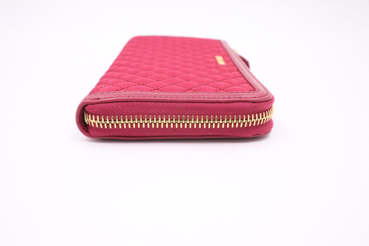 Prada Long Wallet in Pink Tessuto Quilted Nylon