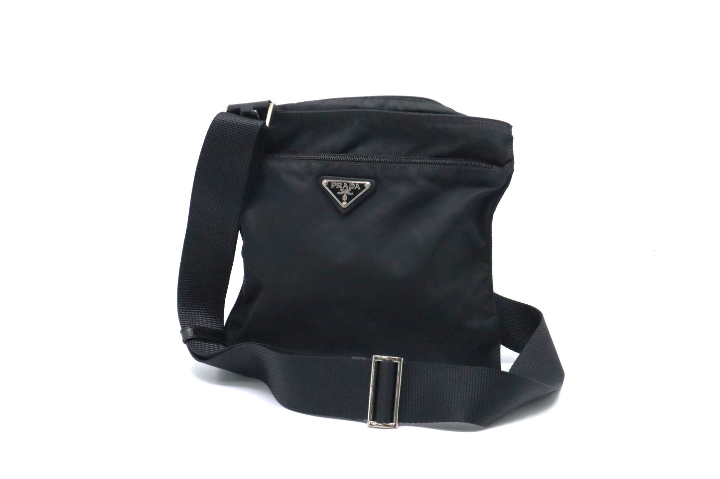 Prada Square Crossbody in Black Nylon