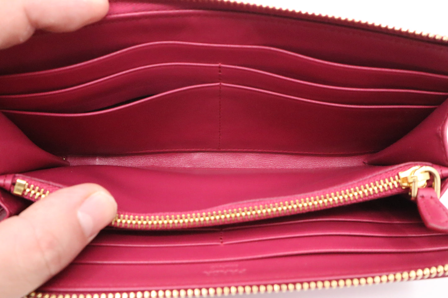 Prada Long Wallet in Pink Tessuto Quilted Nylon