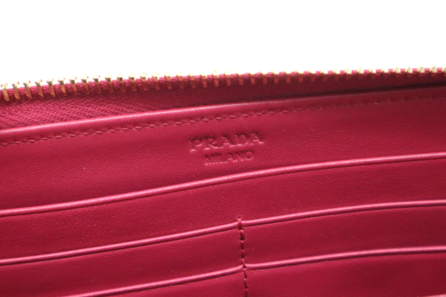 Prada Long Wallet in Pink Tessuto Quilted Nylon