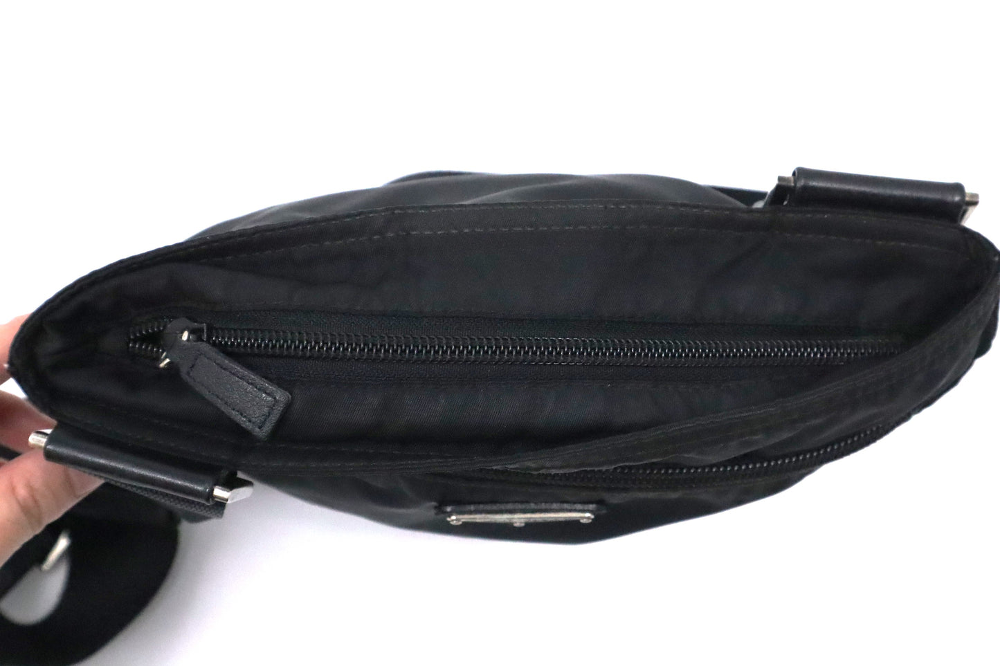 Prada Square Crossbody in Black Nylon