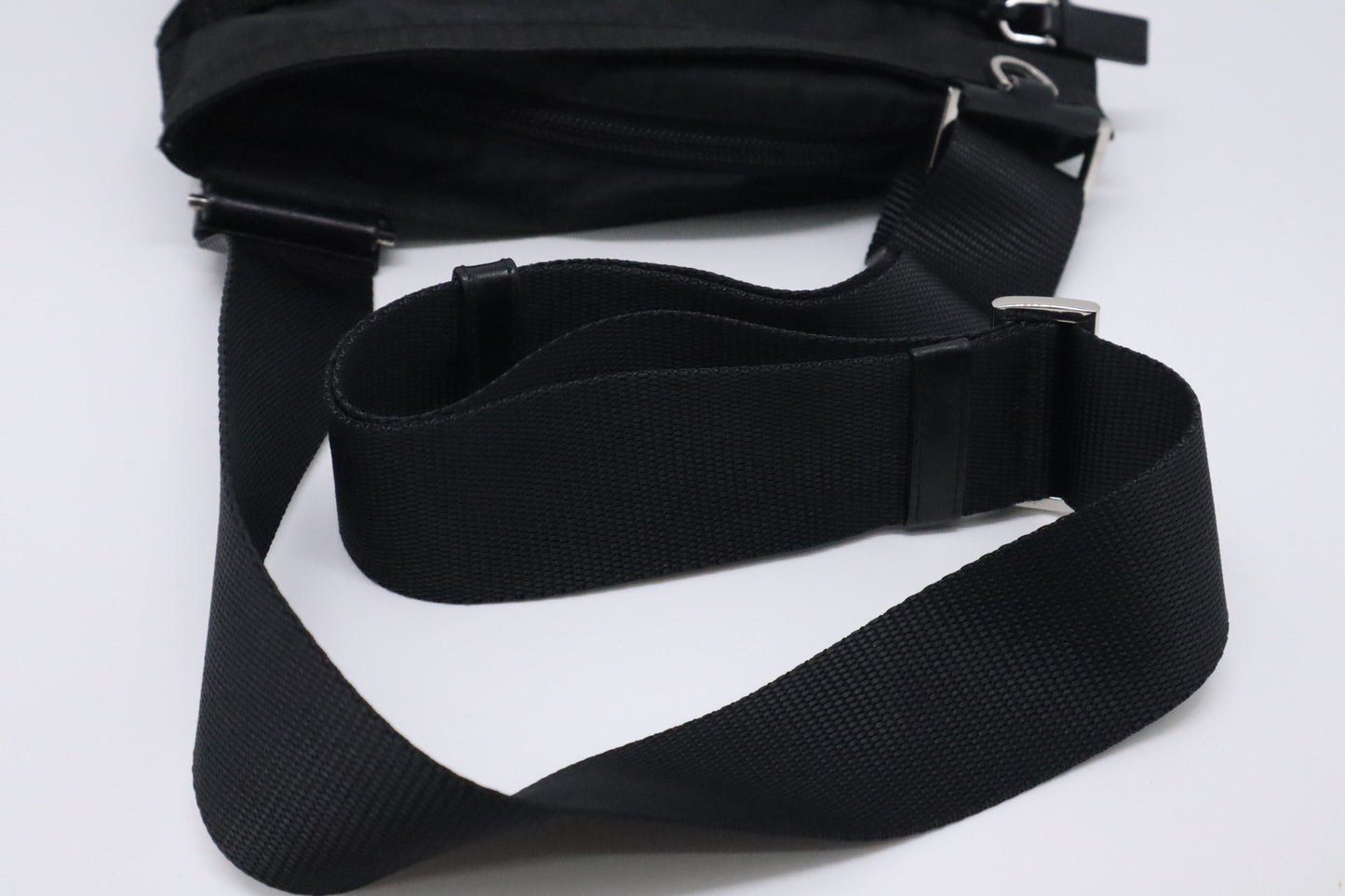 Prada Square Crossbody in Black Nylon