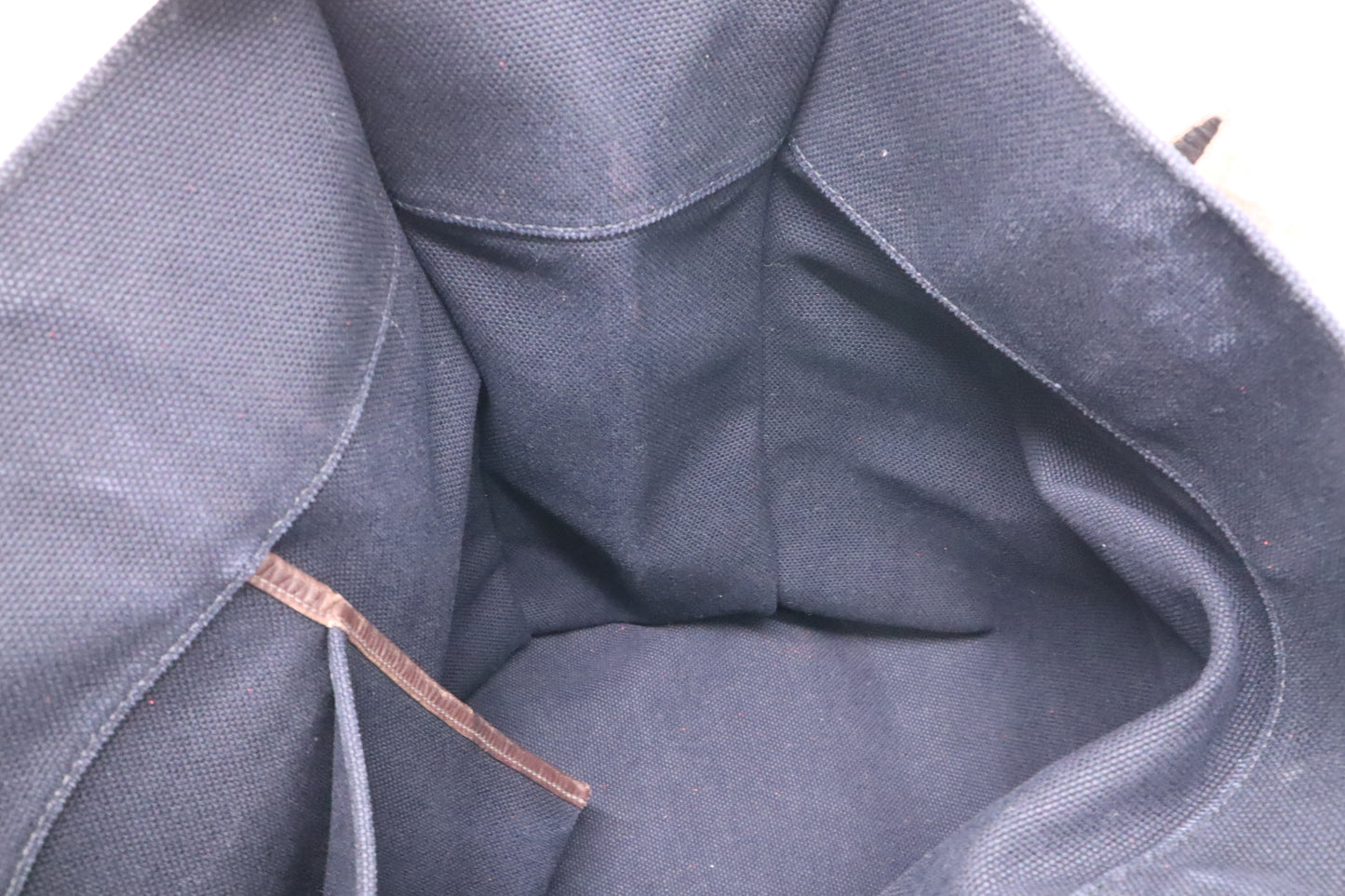 Hermes Etriviere Tote in Navy Blue Canvas