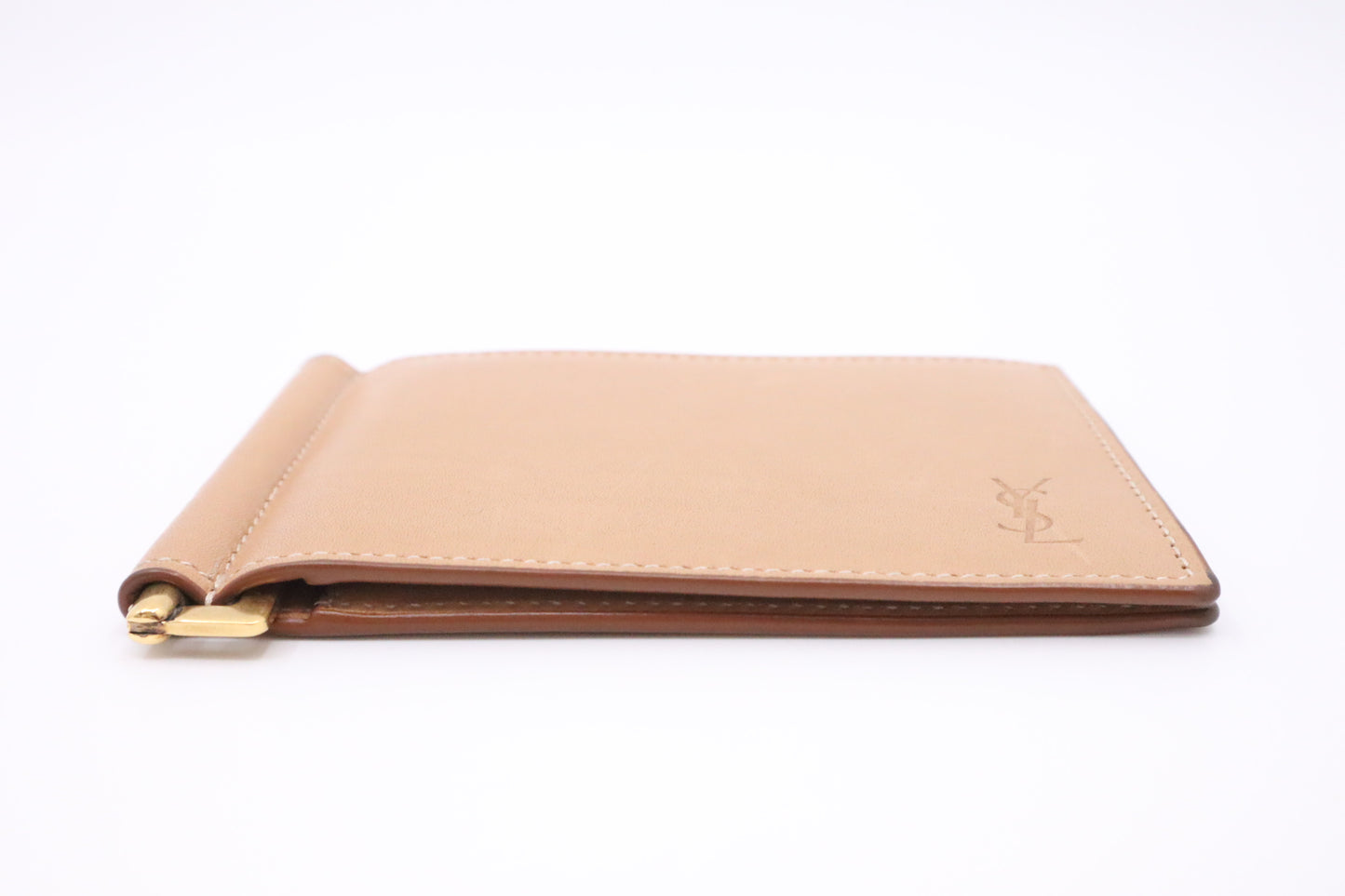 YSL Saint Laurent Bifold Wallet in Tan Leather