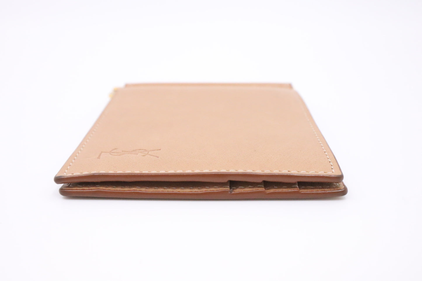YSL Saint Laurent Bifold Wallet in Tan Leather