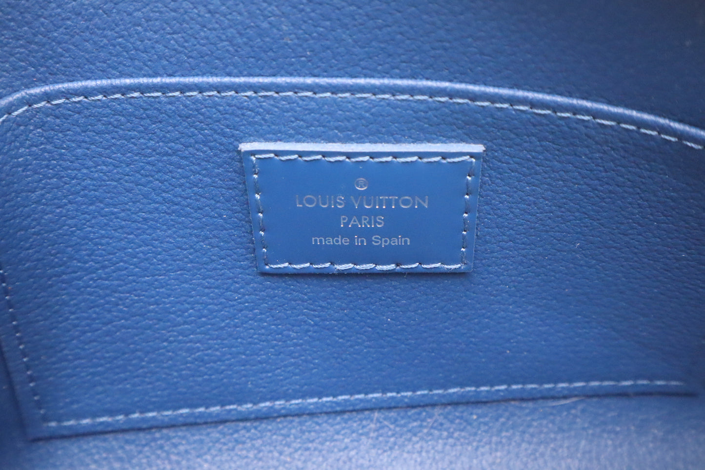 Louis Vuitton Pochette Cosmetique in Epi Blue Leather