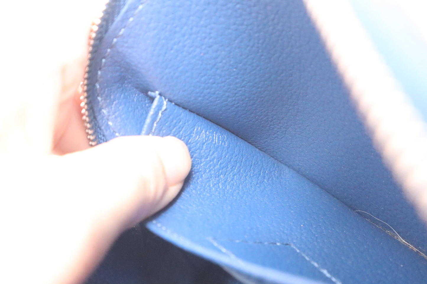 Louis Vuitton Pochette Cosmetique in Epi Blue Leather
