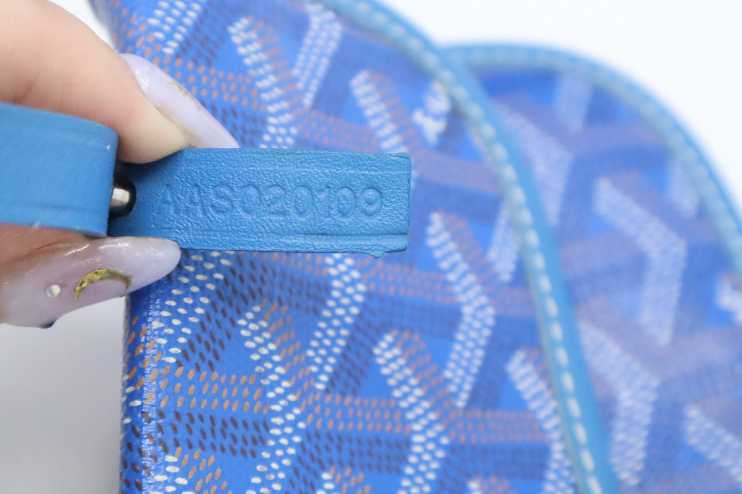 Goyard Saint Louis PM in Blue Goyardine Canvas