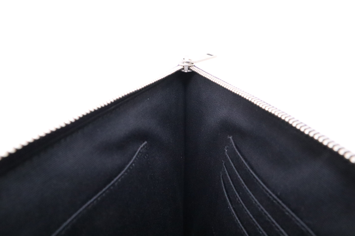 YSL Saint Laurent Clutch in Navy Blue Leather