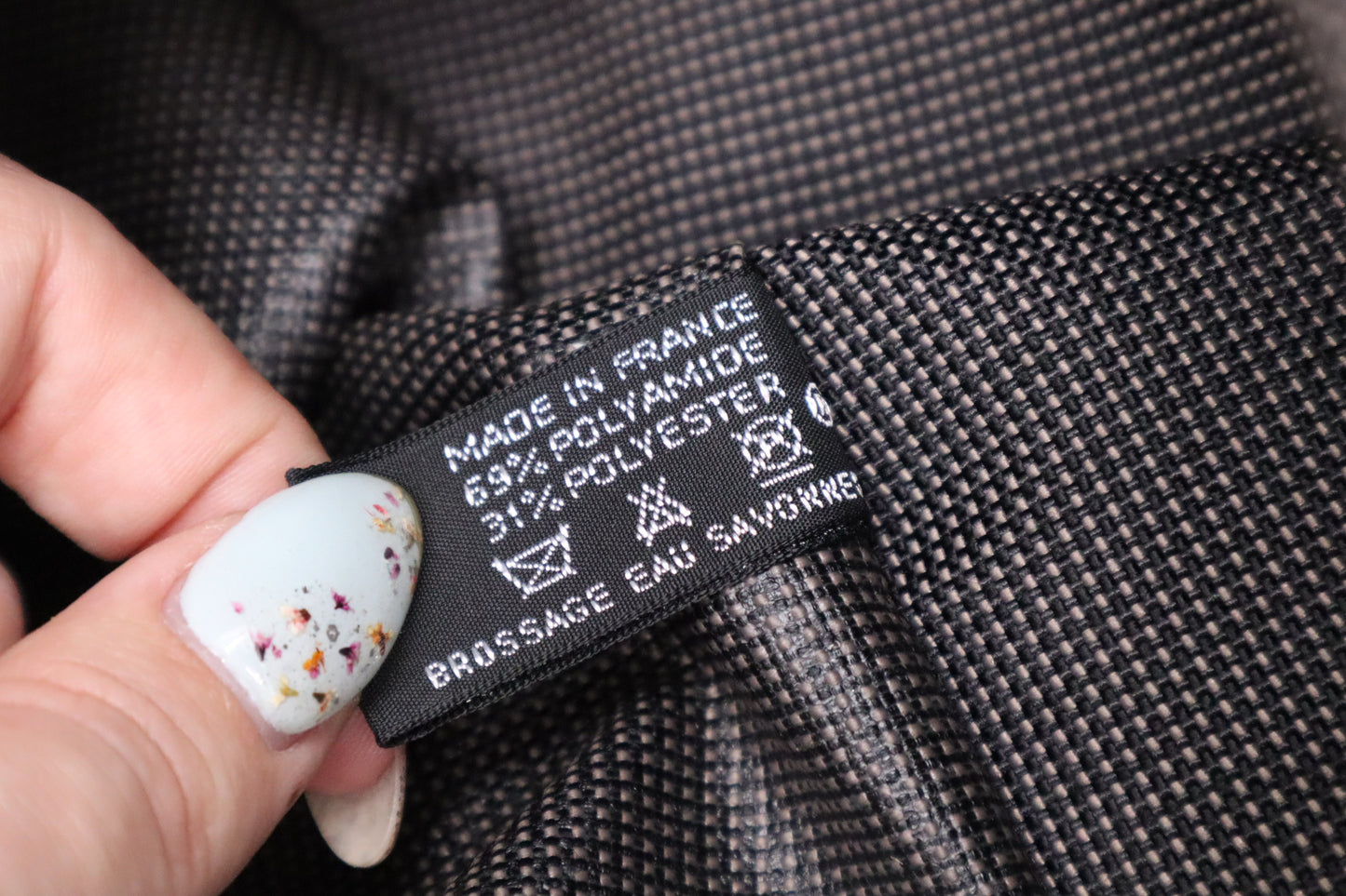 Hermès Herline Shoulder Garment Bag in Grey Canvas