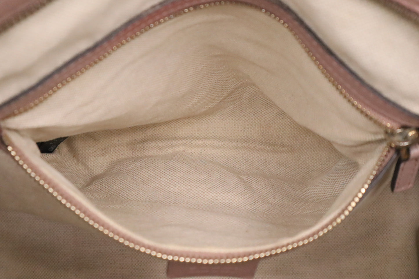 Gucci Boston Bag in GG Canvas and Pink Leather