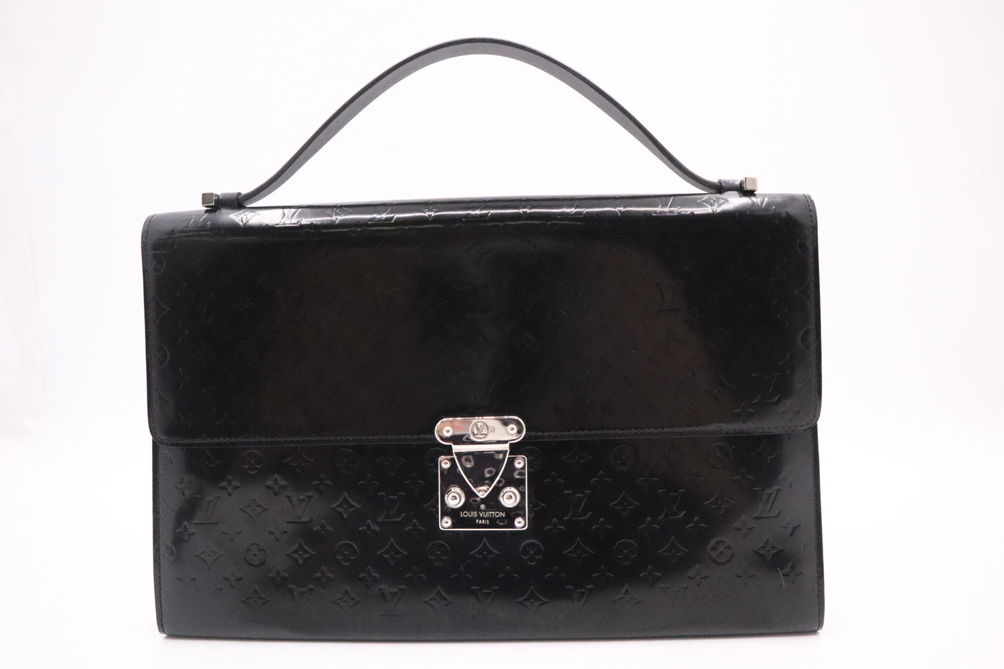 Louis Vuitton Anouchka Pochette in Black Monogram Glace Leather