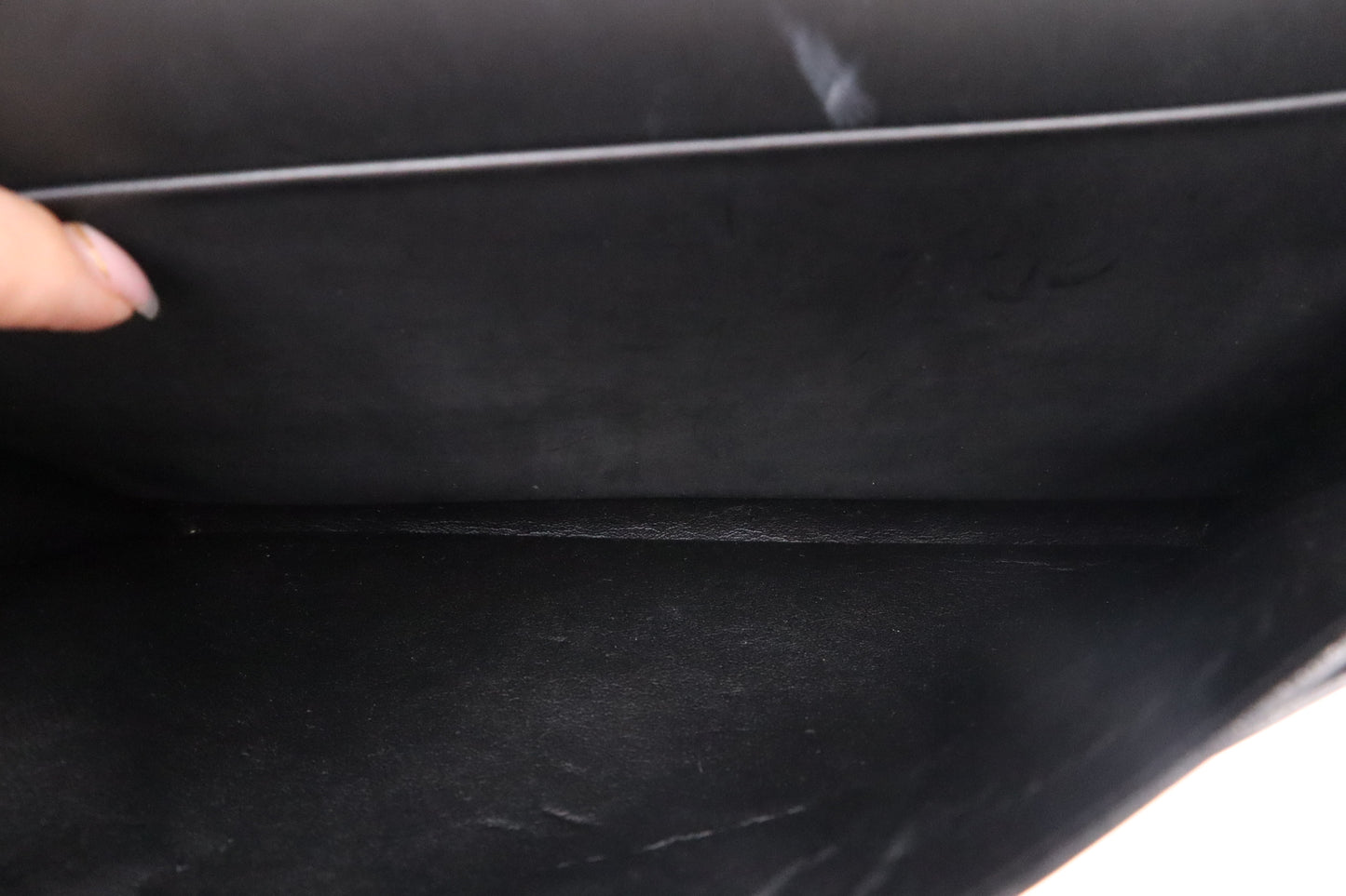 Louis Vuitton Anouchka Pochette in Black Monogram Glace Leather